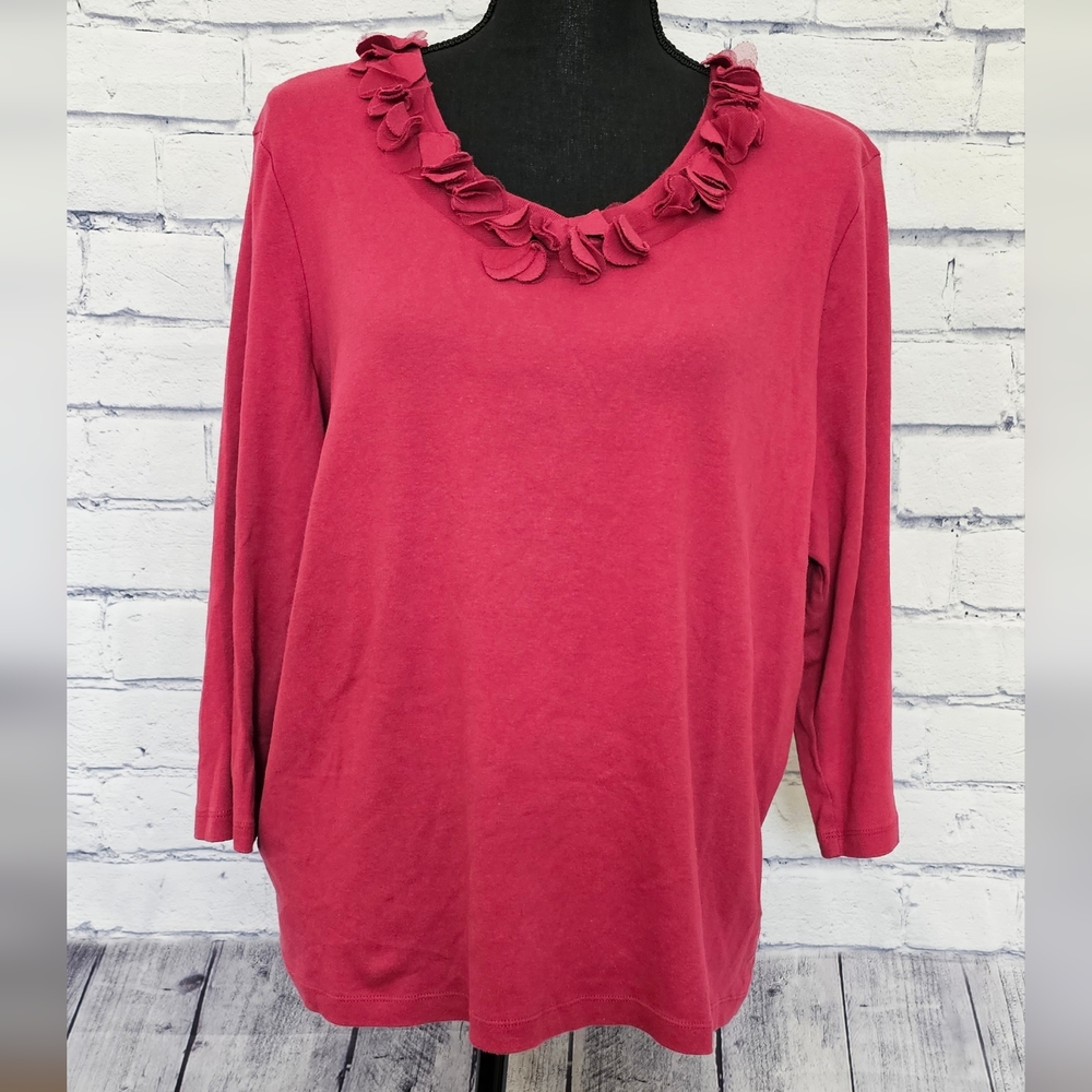Talbots Red blouse